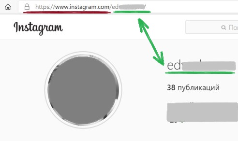 ссылка на аккаунт инстаграм в браузере