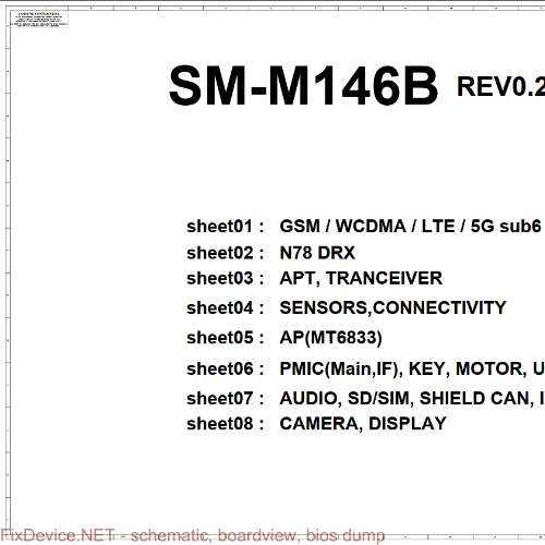 Samsung Galaxy M14 SM-M146 Schematic.PDF and BoardView.PDF