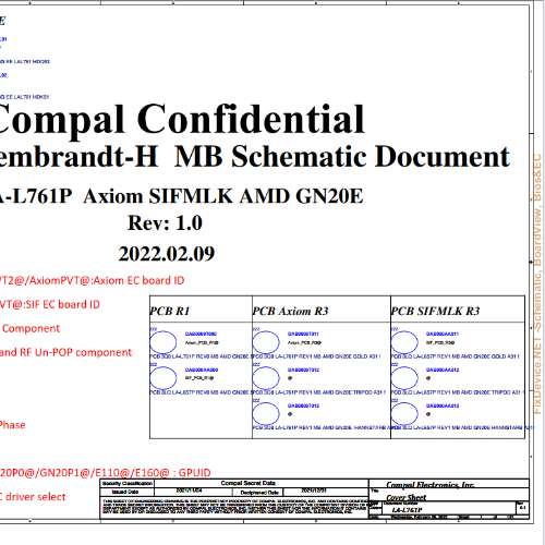 Dell Alienware M15 R7 / M17 R5 Compal HDQ53 LA-L761P Rev 1.0 Schematic.PDF