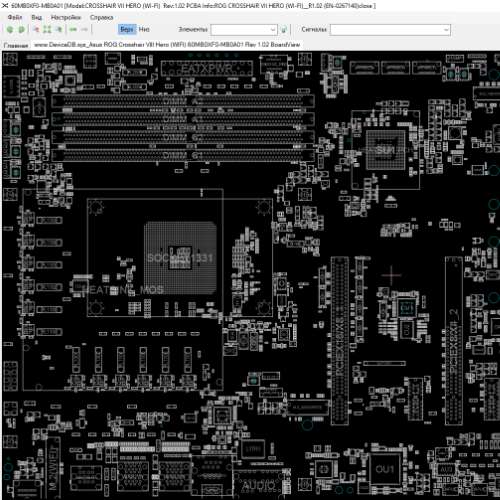 Asus ROG Crosshair VIII Hero (WIFI) 60MB0XF0-MB0A01 Rev 1.02 BoardView.FZ