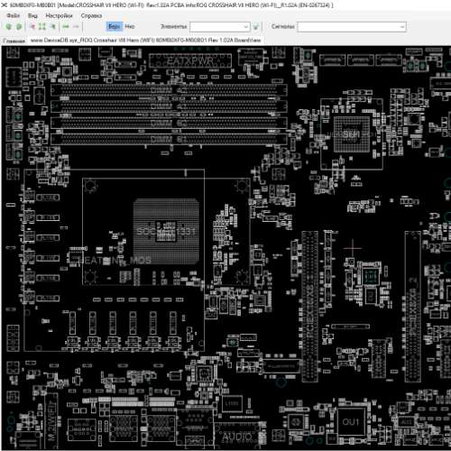 Asus ROG Crosshair VIII Hero (WIFI) 60MB0XF0-MB0A01 Rev 1.02A BoardView.FZ