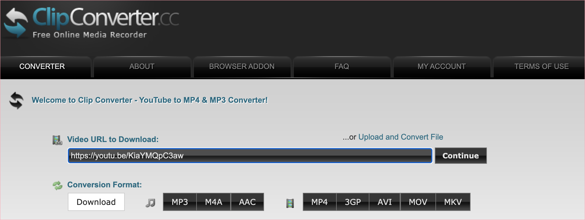 Нажмите кнопку MP4 для открытия дополнительных функций. 